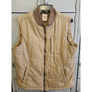 True Craft Men's Brown Sleeveless Cotton Vest Size Large